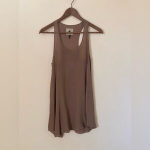 Silky flowy racer back tank top